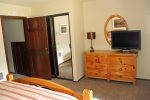 Mammoth Condo Rental Woodlands 31 - Master Bedroom has a Flat Screen TV